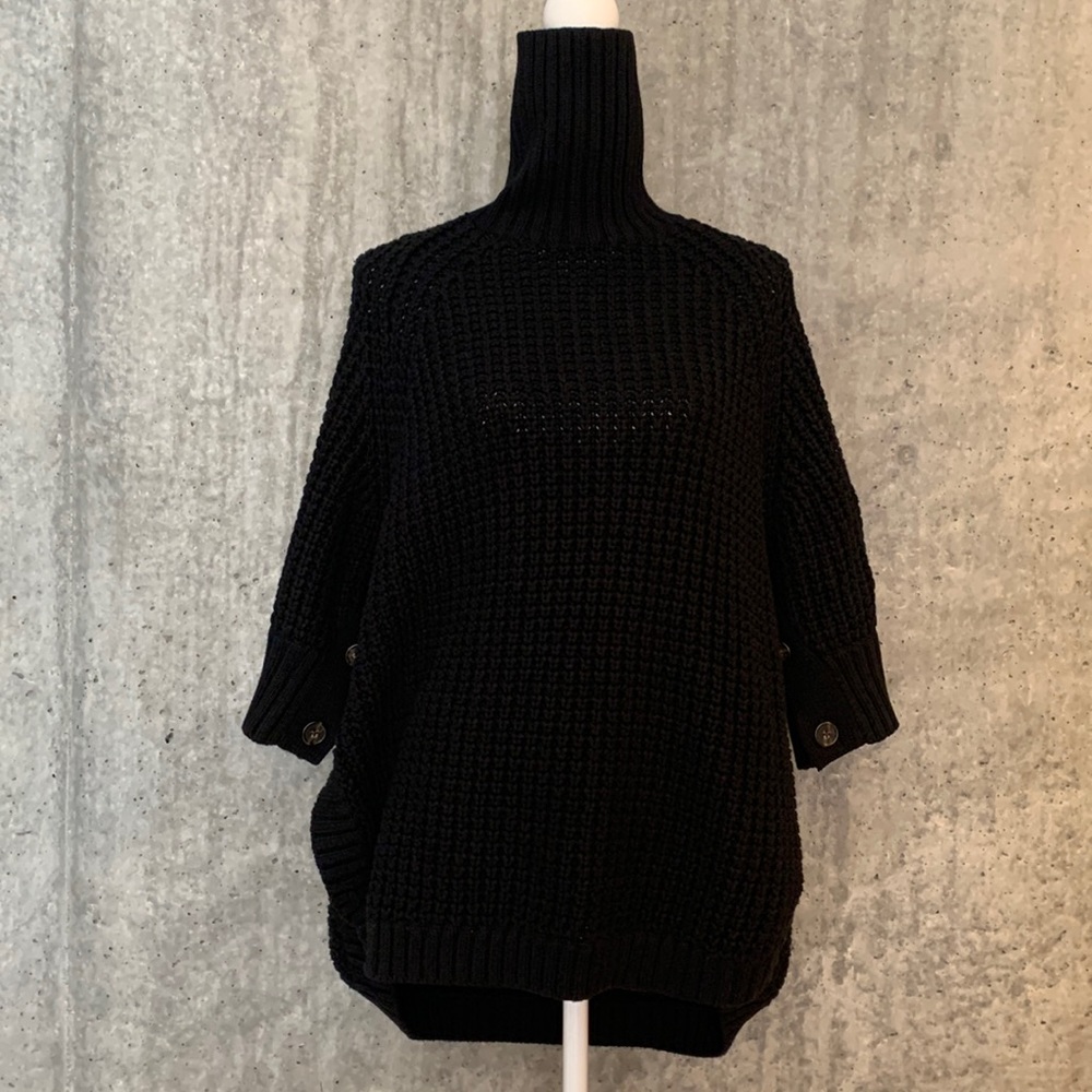 J. Crew Women’s Short-Sleeve Rib Knit Poncho Sweater